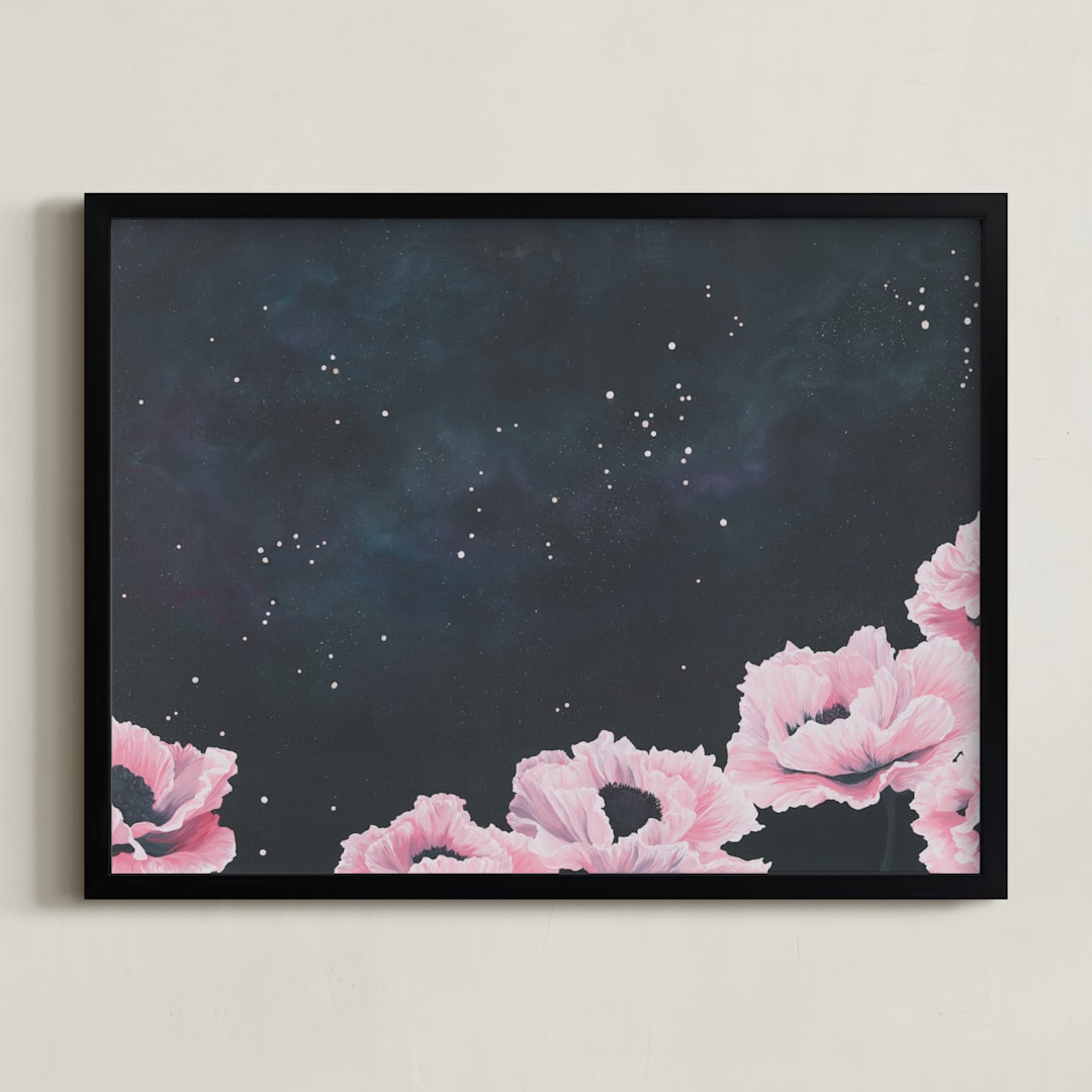 "Awakening" - Art Print in Blush by Emily Magone - Framed