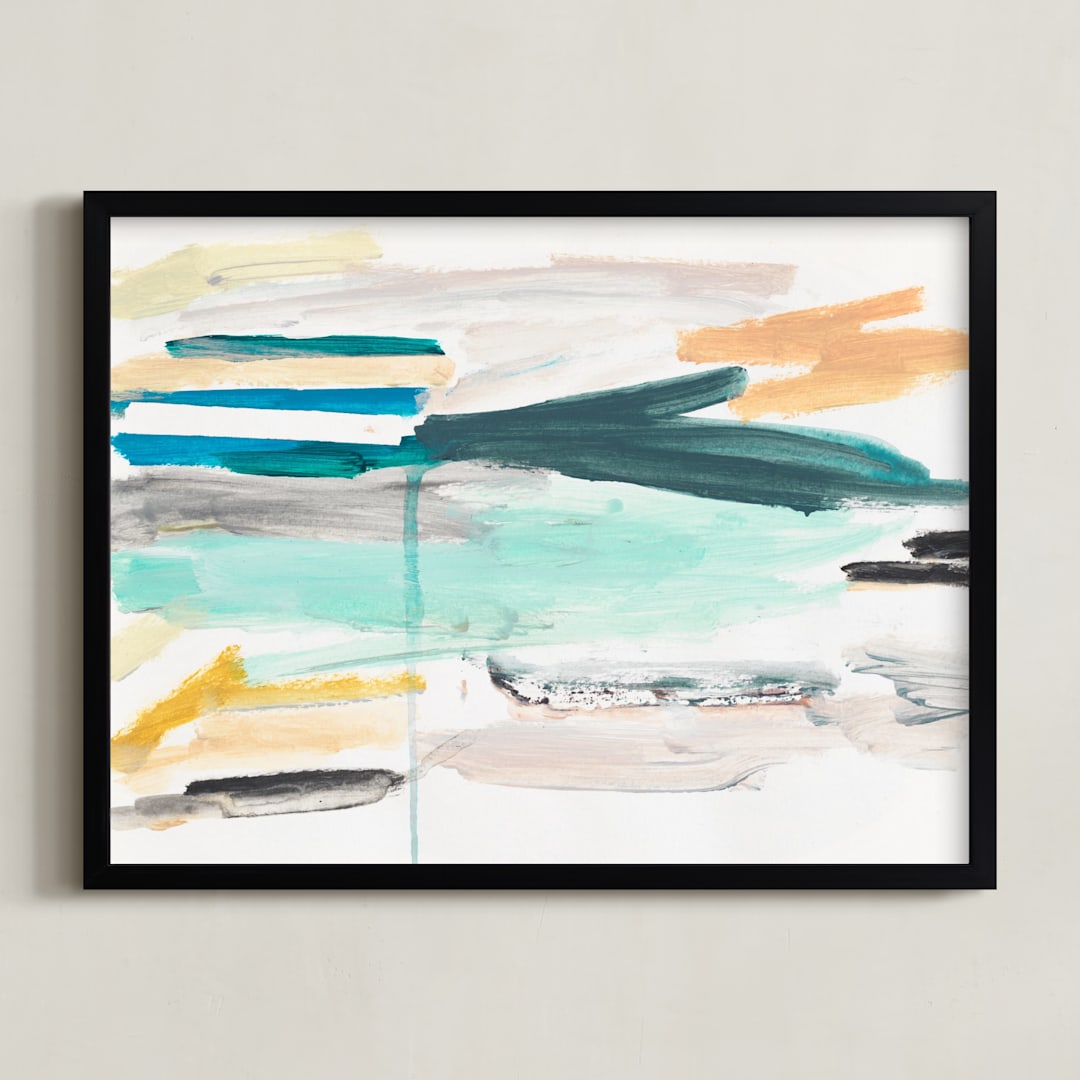 "Parisian Street Style II" - Art Print in parisian sky by Lauren Packard - Framed