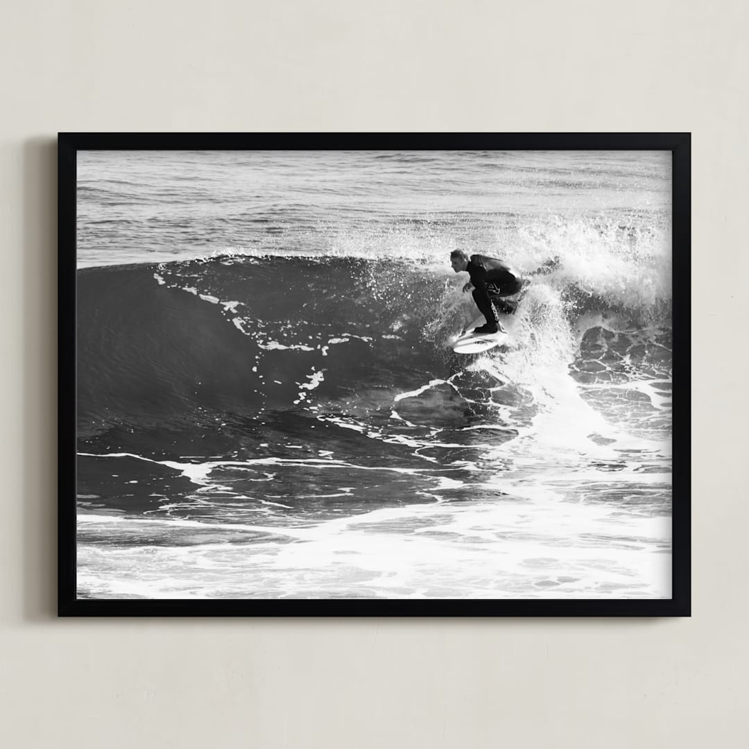 "No More Waiting" - Art Print in Black & White by Carole Crohan - CaroleeXpressions - Framed