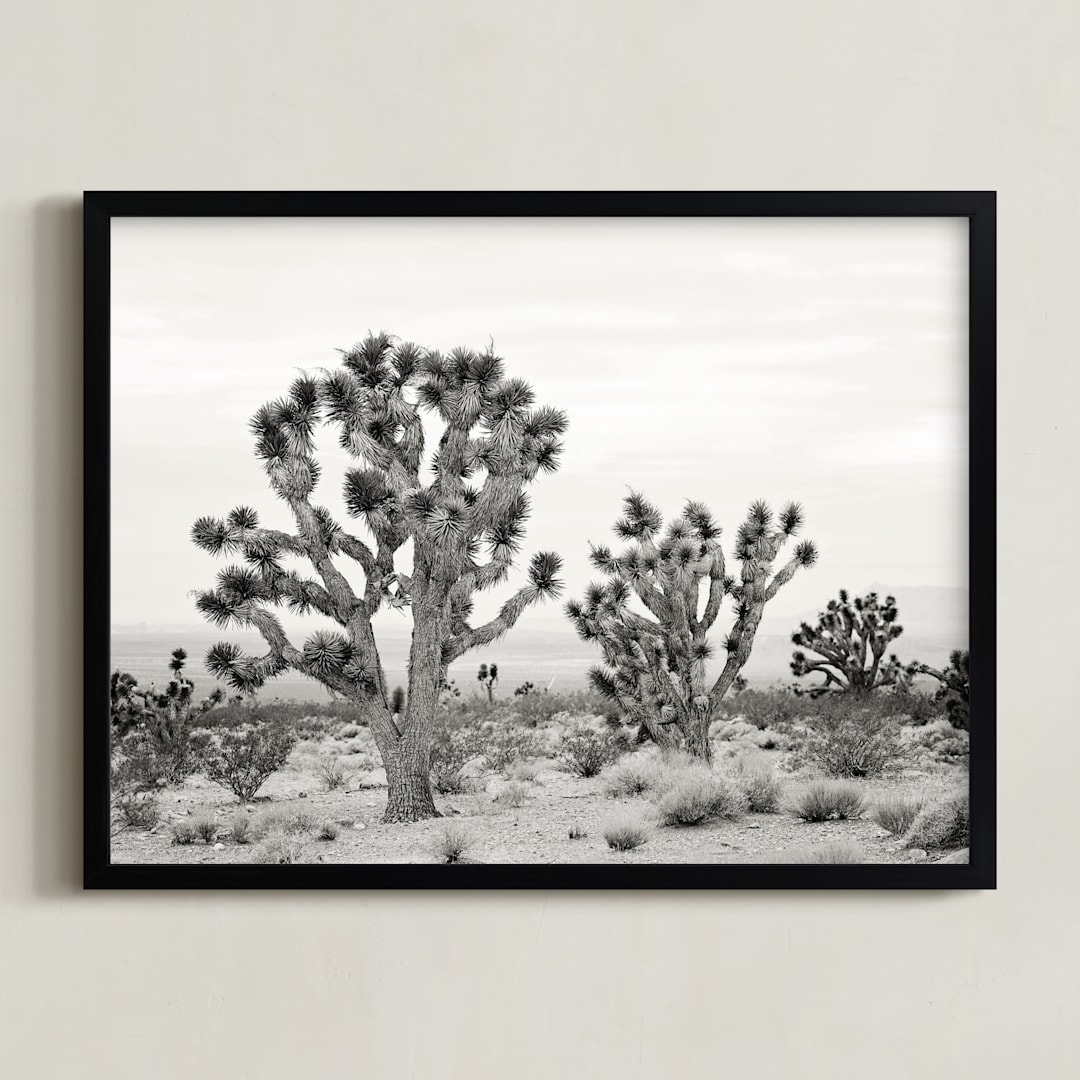 "Joshua Tree" - Art Print in joshua tree gray by Kristi Jackson - Framed