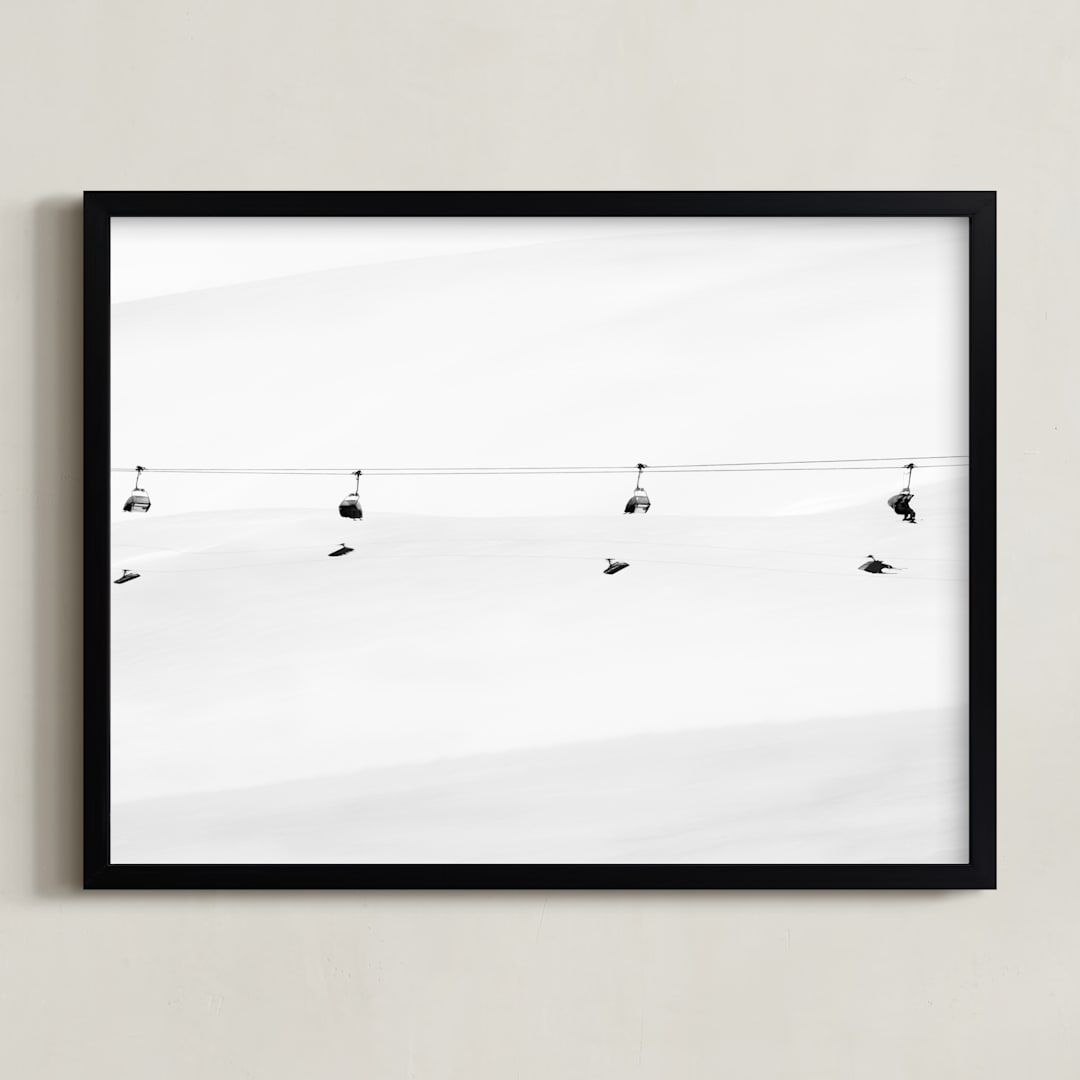 "Into the white" - Art Print in grey by Massimiliano Massimo Borelli - Framed