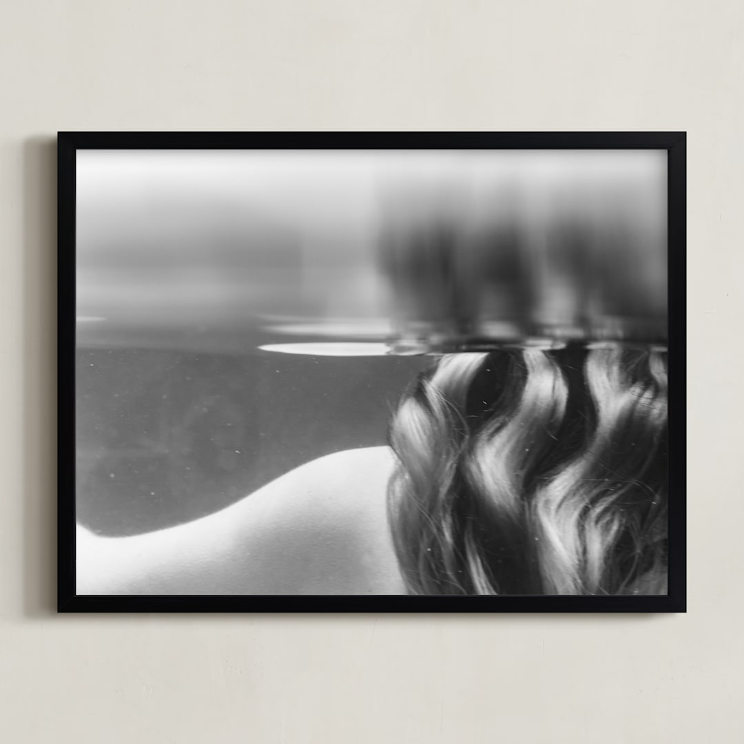 "asha" - Art Print in ash by Kamala Nahas - Framed