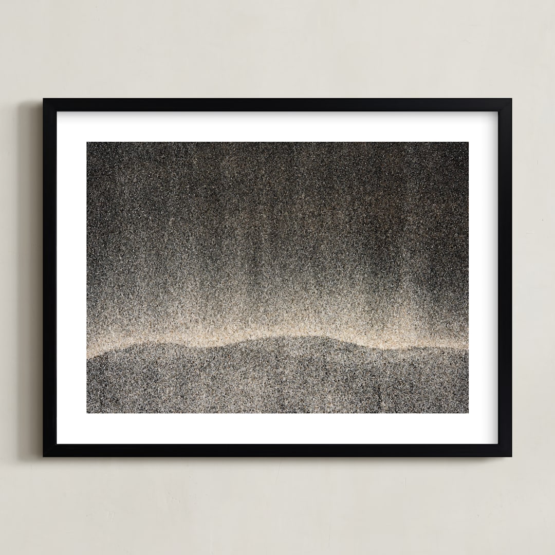 "Sandscape 46" - Art Print in Sandy Beige by Chris Benjamin - Framed
