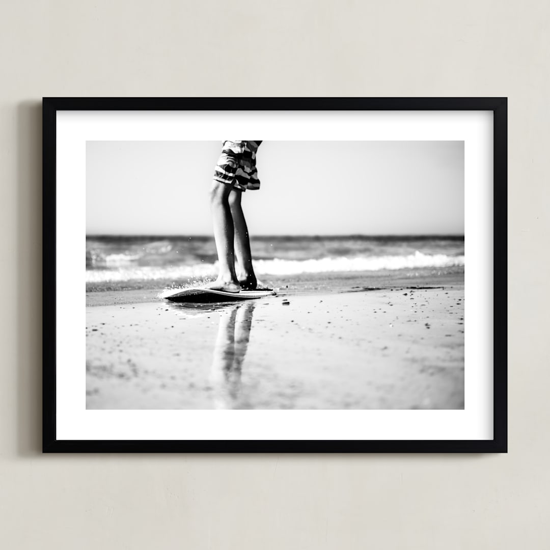 "Skimming through Summer" - Art Print in Black & White by Kate Dailey - Framed