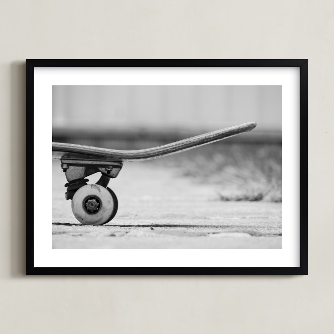 "Interval" - Art Print in black & white by Eliane Lamb - Framed