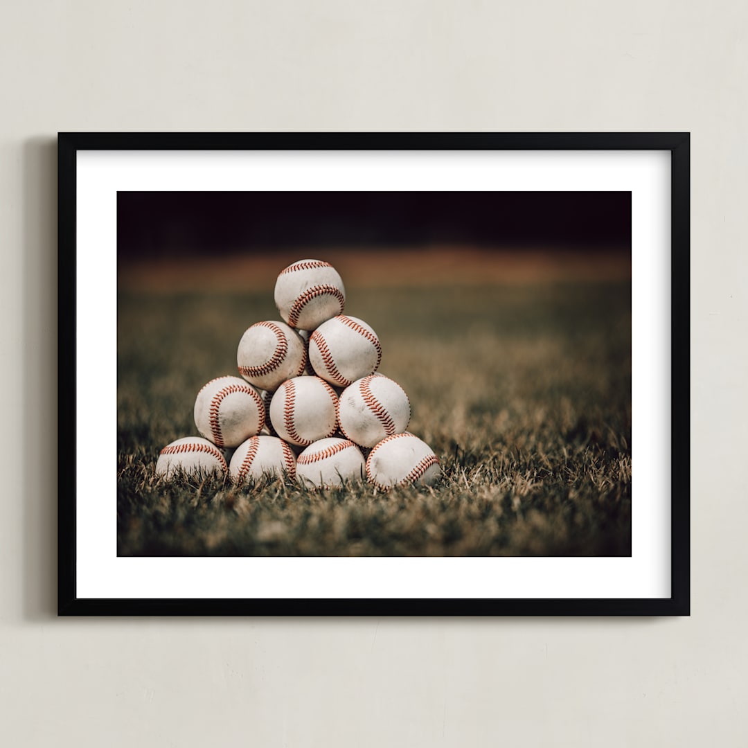"For The Big Game 1" - Art Print in Field by Janet Cruz - Framed