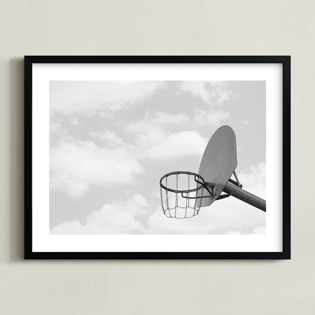 "Sky Hoop" - Art Print in Moon by Paola Benenati - Framed