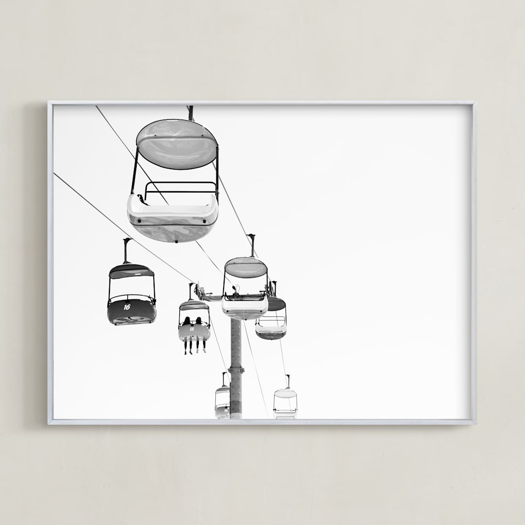 "Ride In The Sky" - Art Print in Silver by PHEP Design Studio - Framed