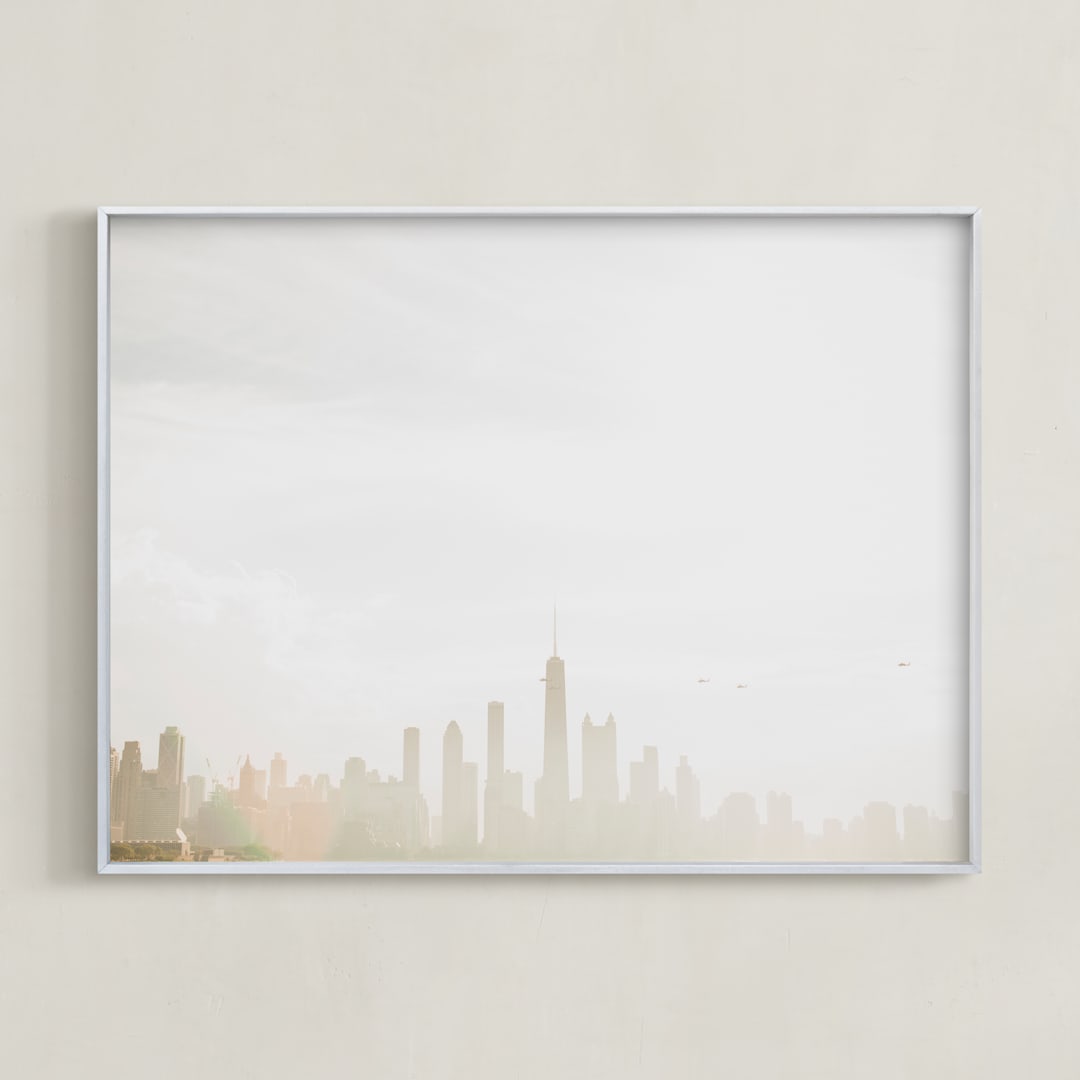 "Broad Shoulders" - Art Print in Midwest Grain by Oriana Koren - Framed