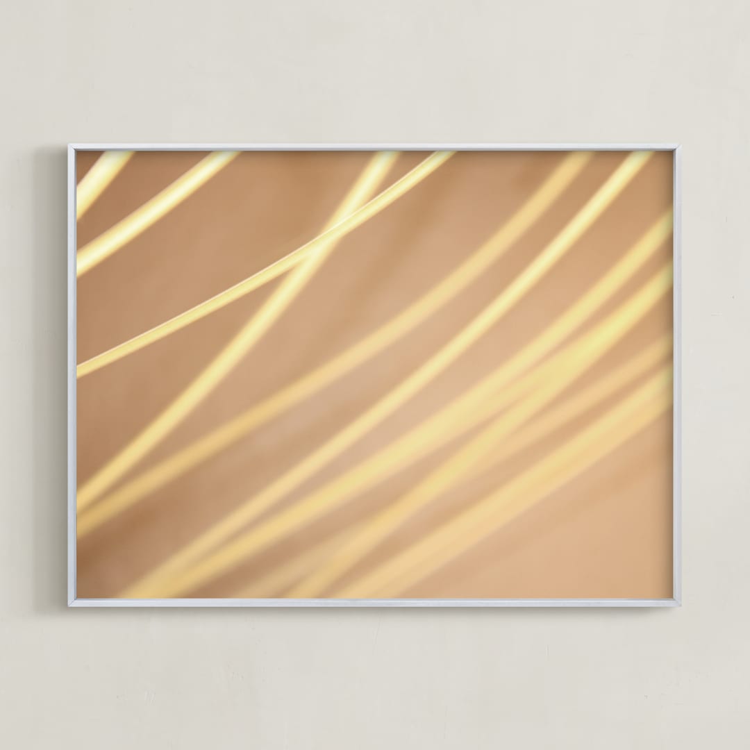 "Go with the flow" - Art Print in Natural by Loree Mayer - Framed