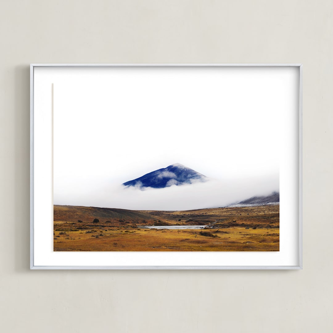 "Dressed in Blue" - Art Print in Blue by Tania Medeiros - Framed