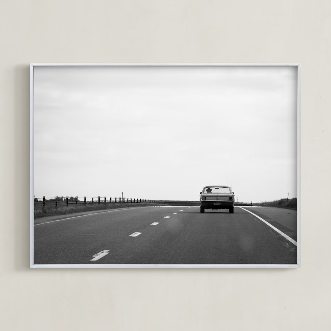 "Modern Cowboy" - Art Print in Black and White by Kaitlin Rebesco - Framed