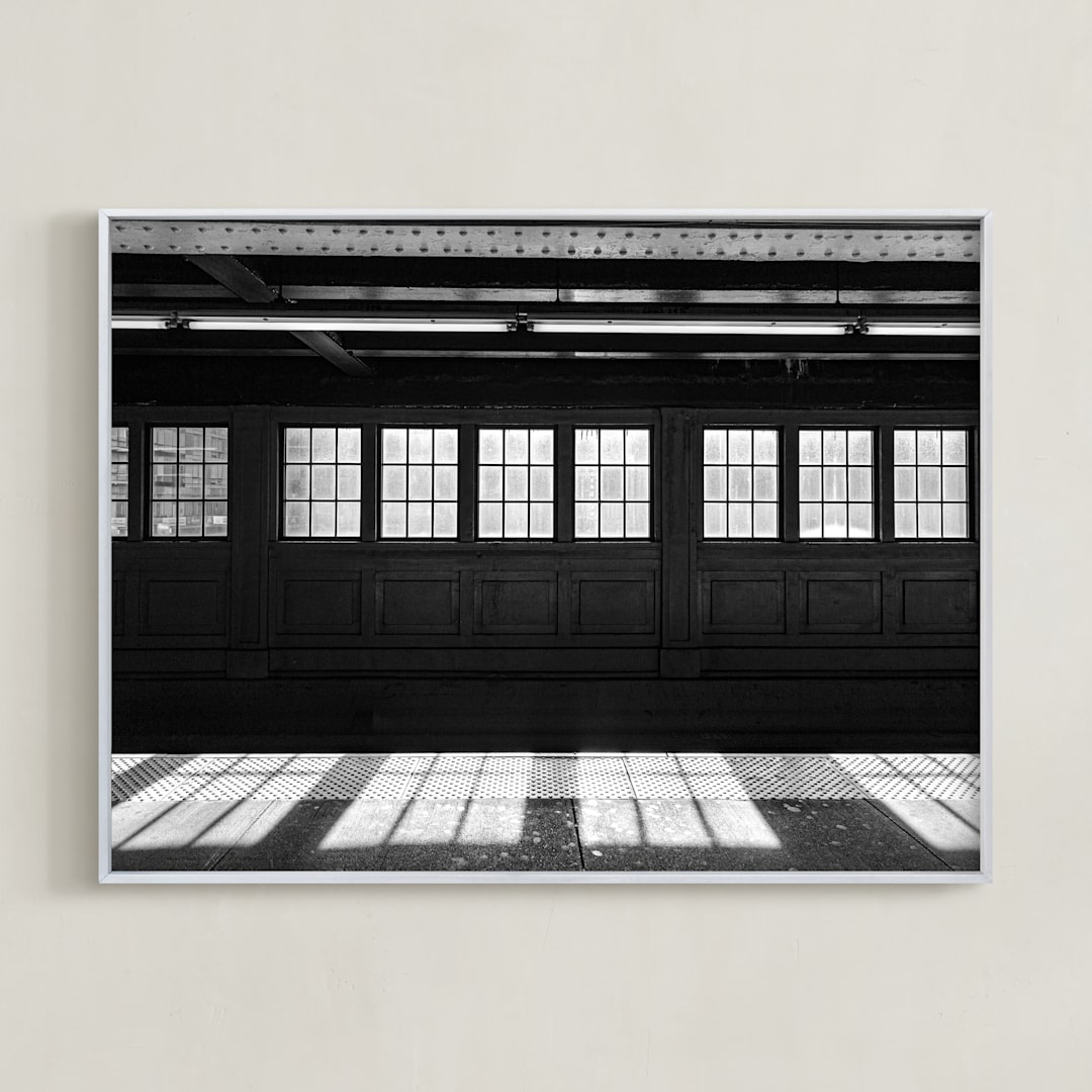 "Light at the end of tunnel #1" - Art Print in nor black by Van Tsao - Framed