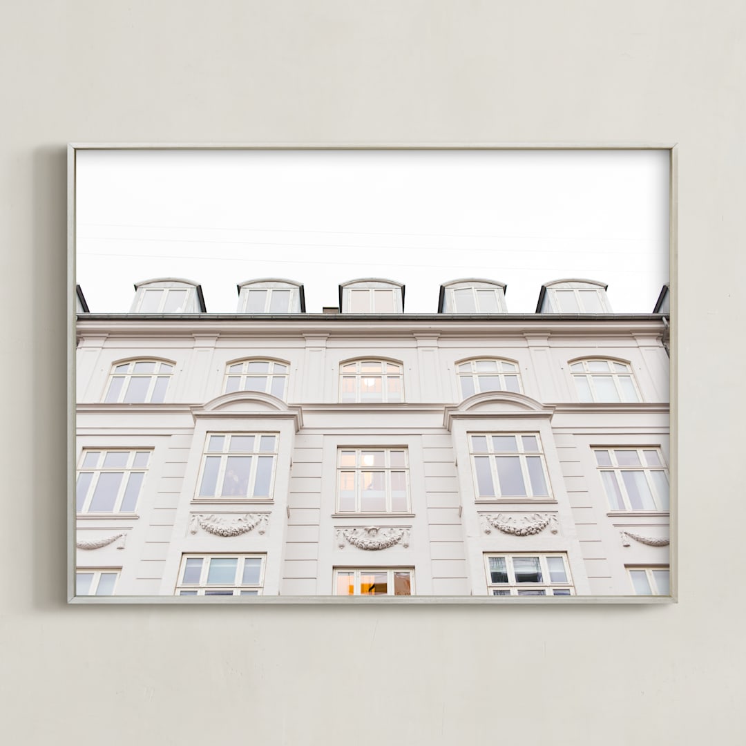 "Facade" - Art Print in Monochrome by Olivia Kanaley Inman - Framed