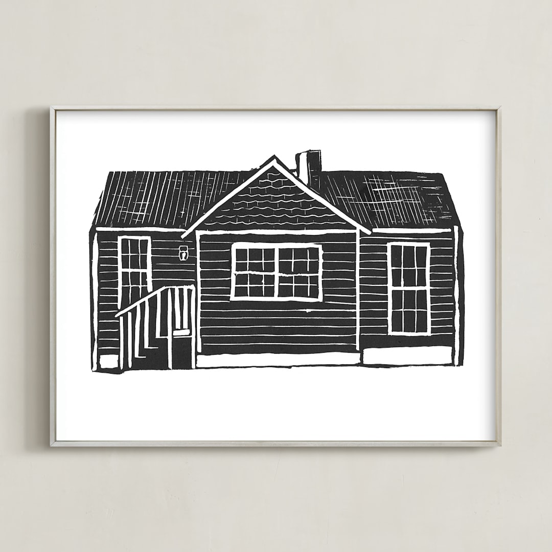 "Home Study 1" - Art Print in Ink by Akweley Creative - Framed