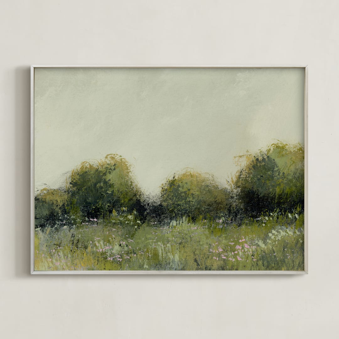 "Margins" - Art Print in Grass by Katie Mulder - Framed