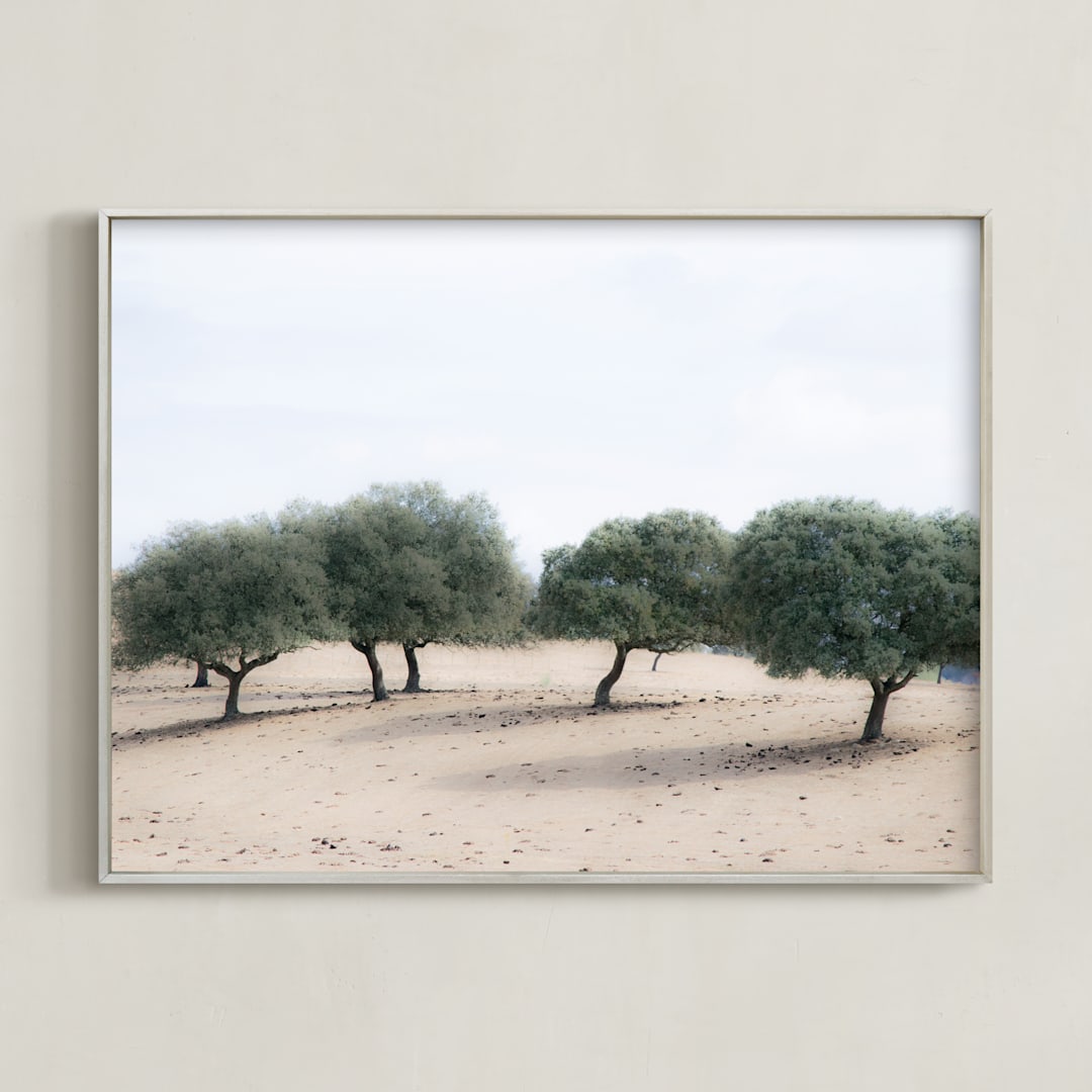 "Casting Shade" - Art Print in Sage by Courtney Crane - Framed