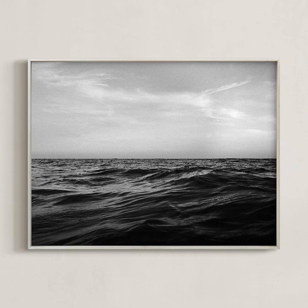 "Lost At Sea" - Art Print in black and White by Cade Cahalan - Framed