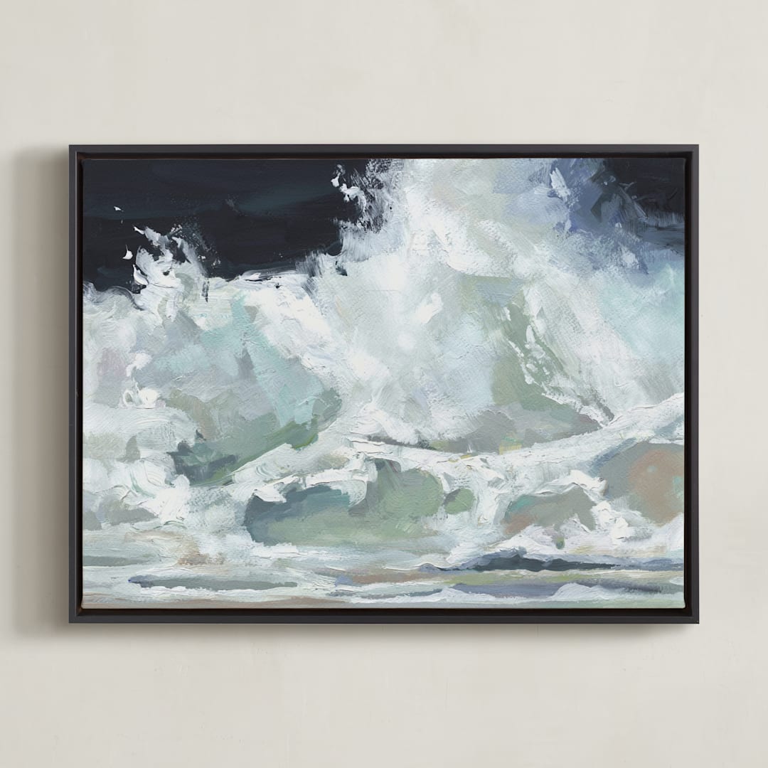"No Going Back Now 1" - Art Print in Pearl by Khara Ledonne - Framed Canvas
