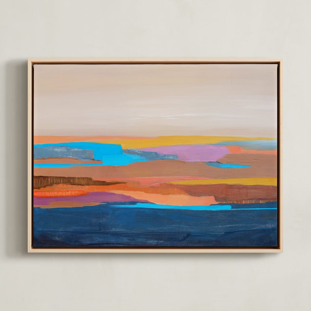 "The Venetian" - Art Print in Cornflower Blue by Mya Bessette - Framed Canvas