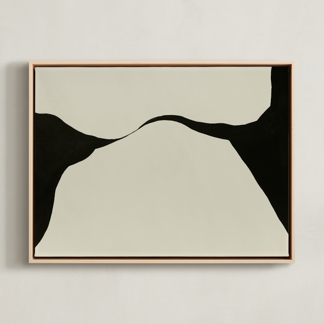 "Echoes of Form" - Art Print in Obsidian Soil by Tania Medeiros - Framed Canvas