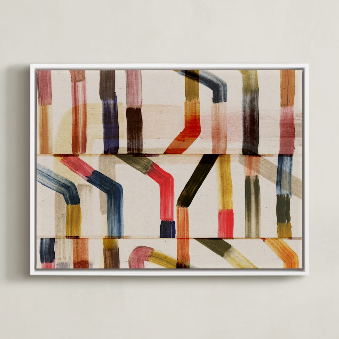 "pipes II" - Art Print in Copper by Sumak Studio - Framed Canvas
