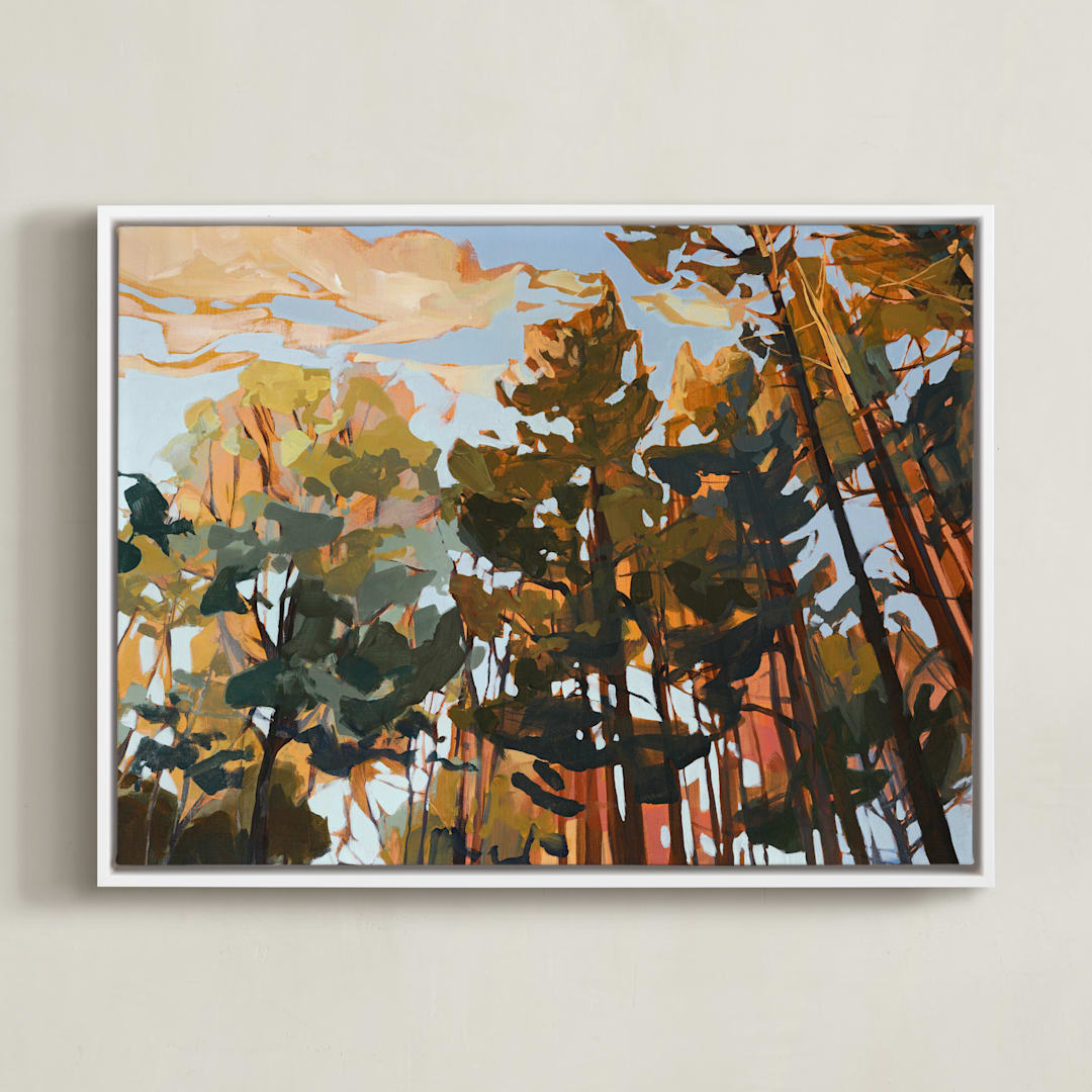 "Hands High" - Art Print in Twilight by Jess Franks - Framed Canvas