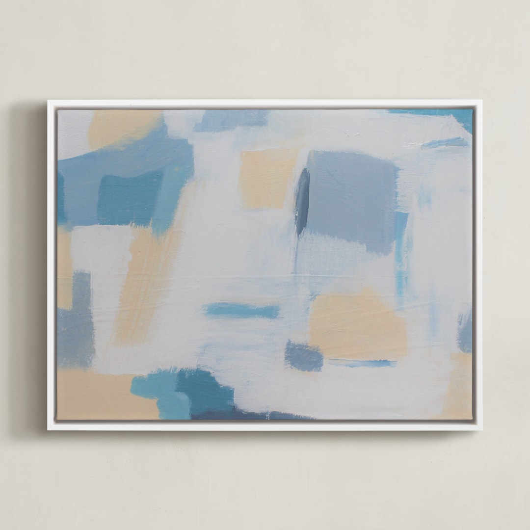 "Seaside Stroll" - Art Print in Beach by Colleen Ehrlich - Framed Canvas