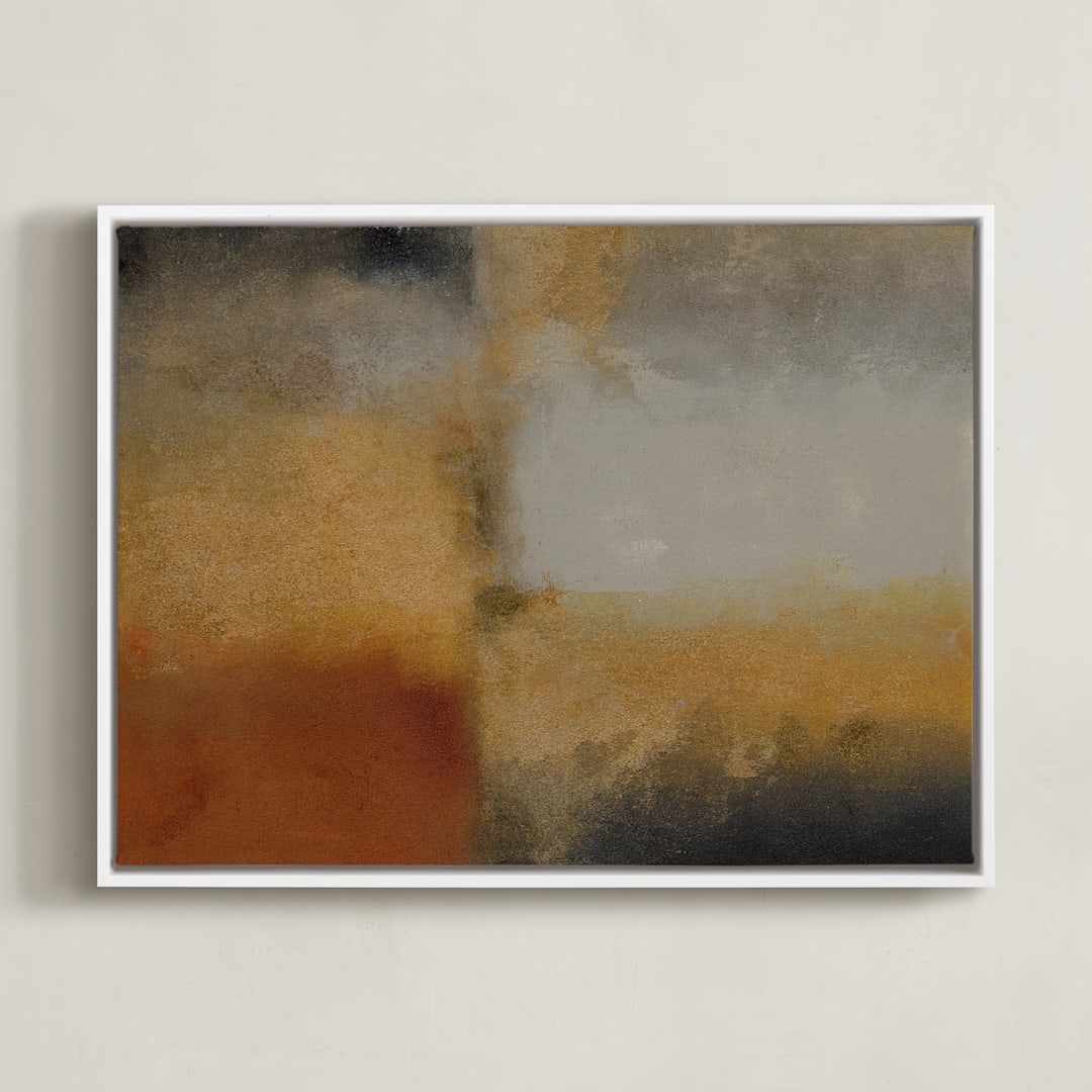 "Better Side" - Art Print in red by Michelle Lee - Framed Canvas