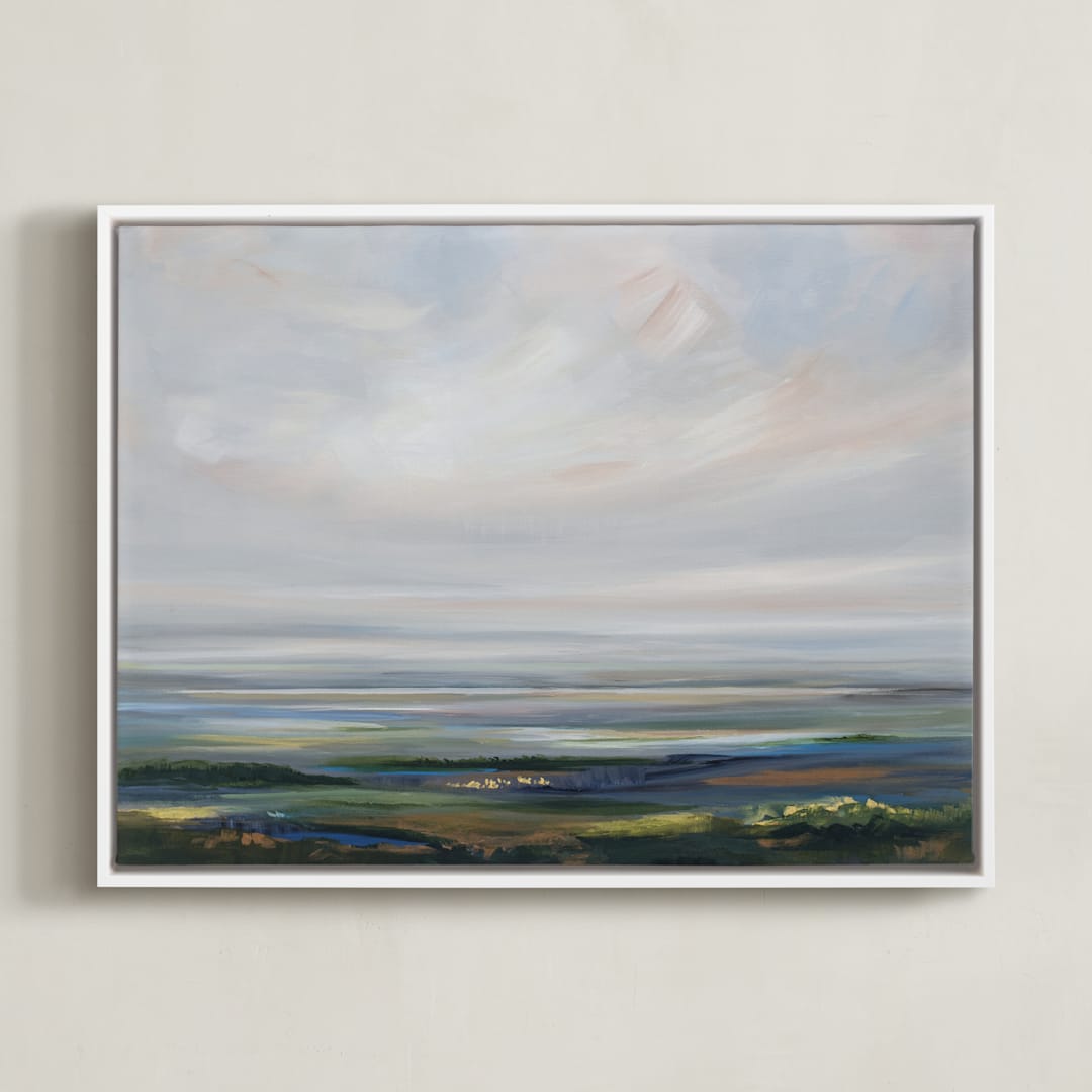 "Breathing Space" - Art Print in Rust by Nicole Walsh - Framed Canvas