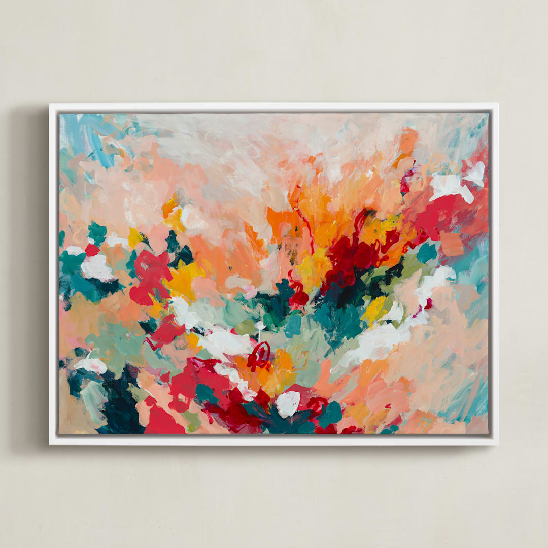 "Dreaming of You" - Art Print in Cherry by Svitlana Martynjuk - Framed Canvas