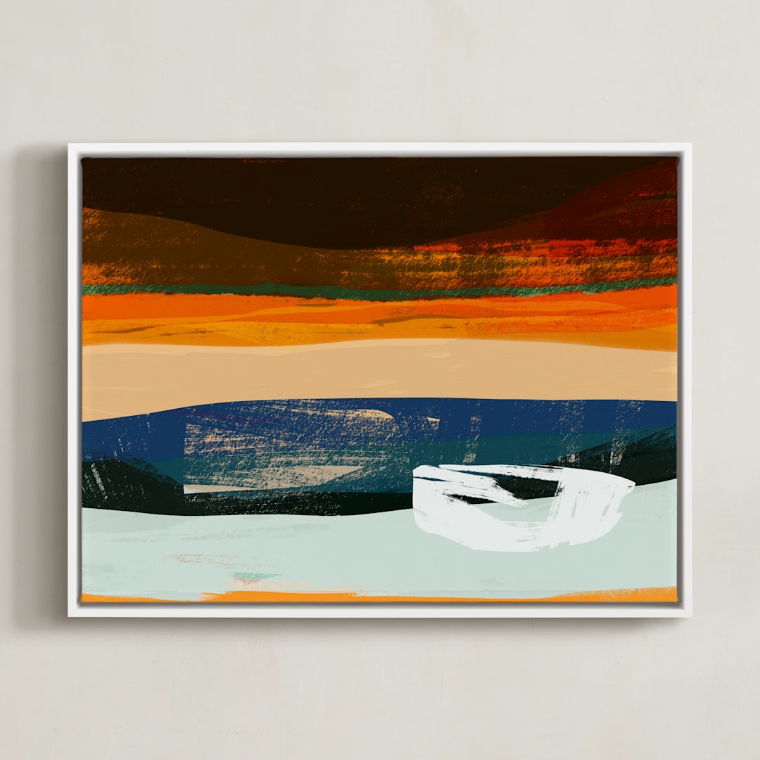 "Solitude" - Art Print in Multi-Colored by Simona Gocan - Framed Canvas