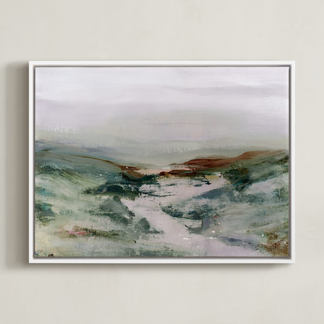 "Green Valley" - Art Print in Prairie by Lindsay Megahed - Framed Canvas