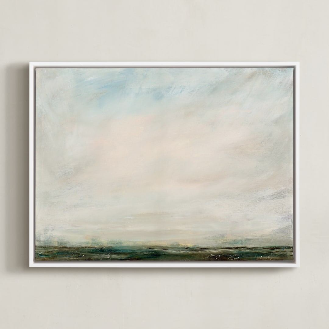 "Everglade" - Art Print in Evergreen by Lindsay Megahed - Framed Canvas