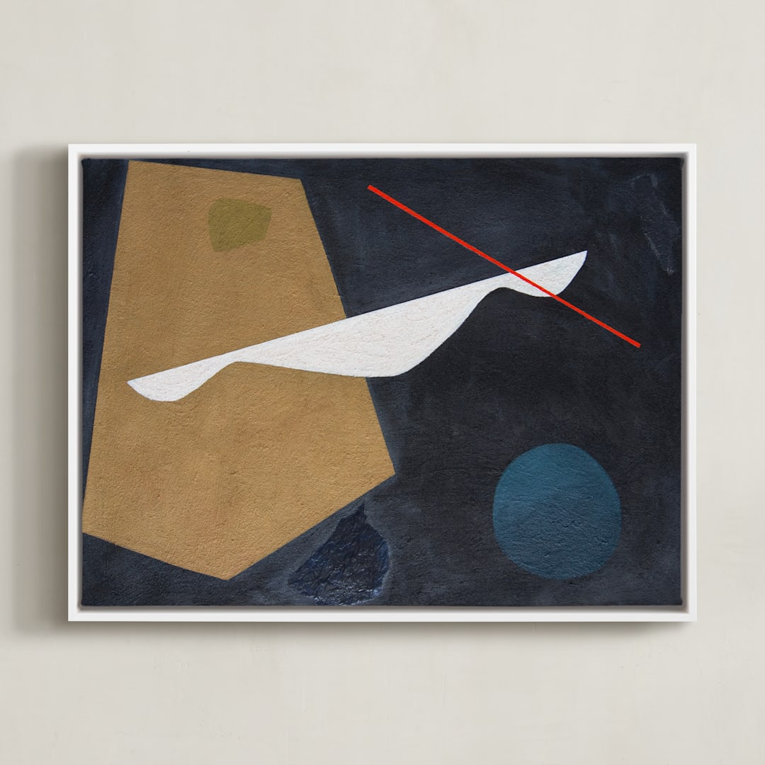 "FOR WANT OF A NAIL" - Art Print in Charcoal by Keren Toledano - Framed Canvas