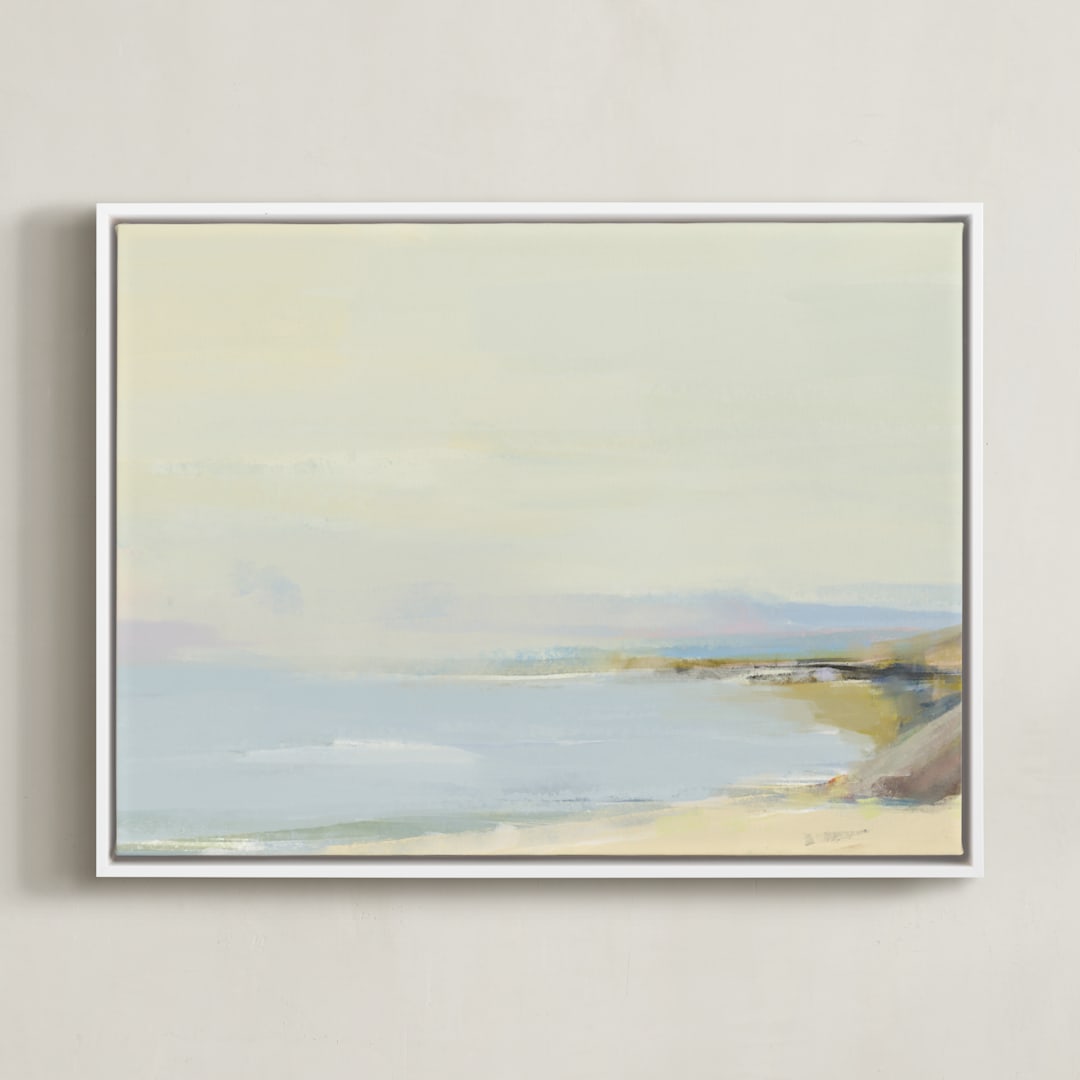 "arrival" - Art Print in Lemon by Eric Ransom - Framed Canvas