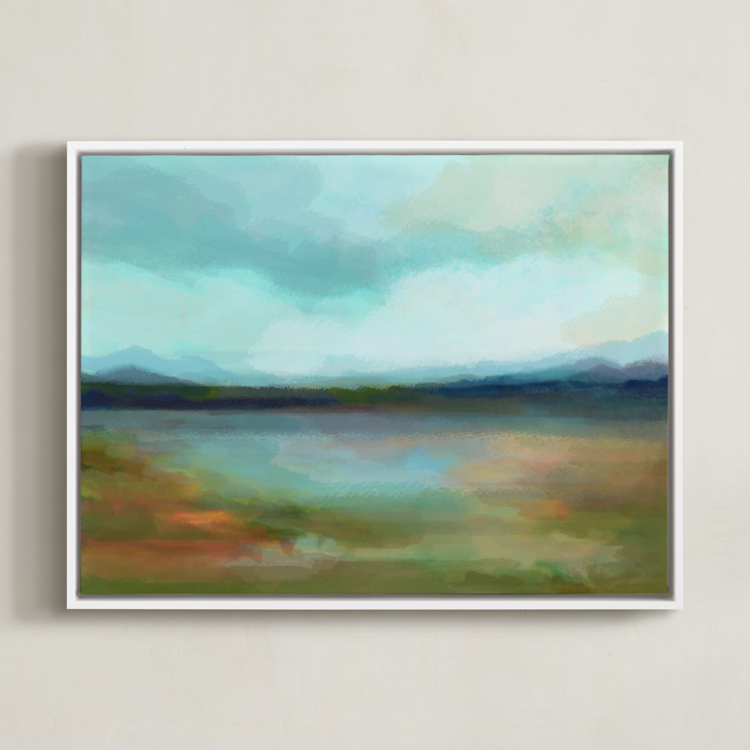 "Days of Blue" - Art Print in Blue Days by AlisonJerry - Framed Canvas