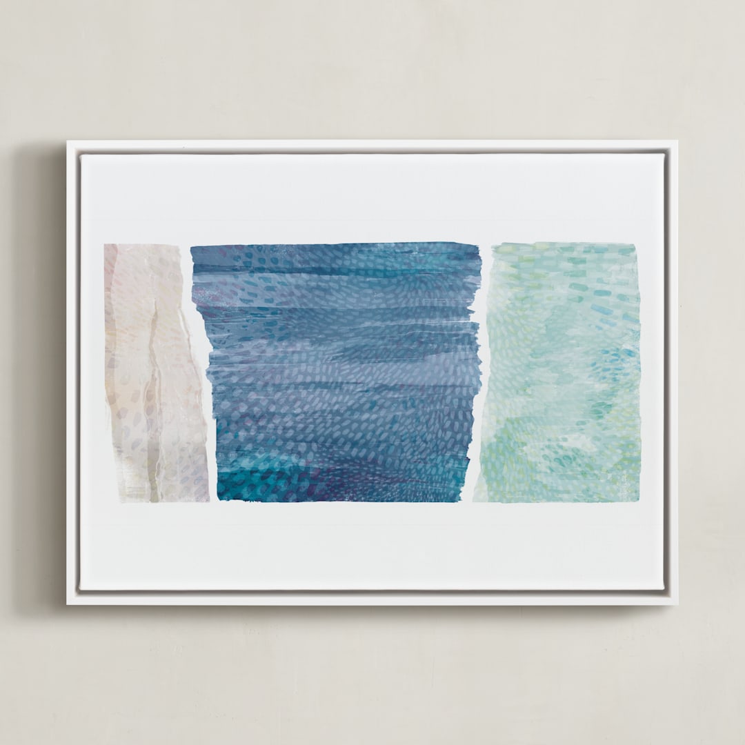 "From Sea to Shining Sea" - Art Print in Sea by Hooray Creative - Framed Canvas