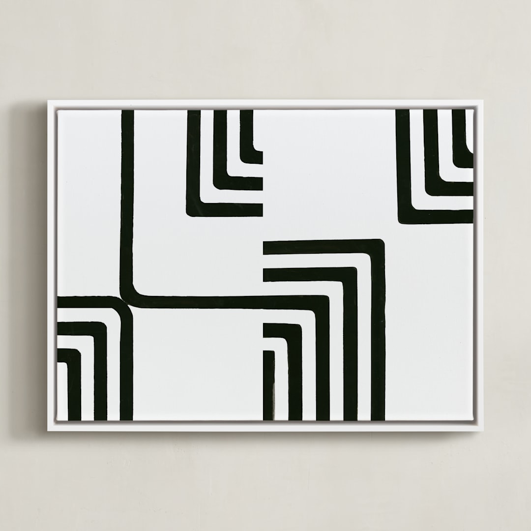 "Edges" - Art Print in Onyx by Bethania Lima - Framed Canvas