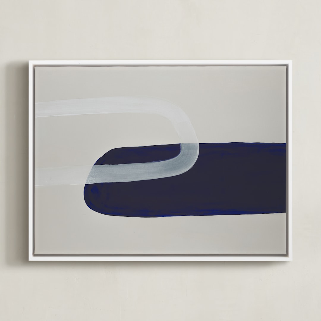 "Pods II" - Art Print in Midnight by Amy Gray - Framed Canvas