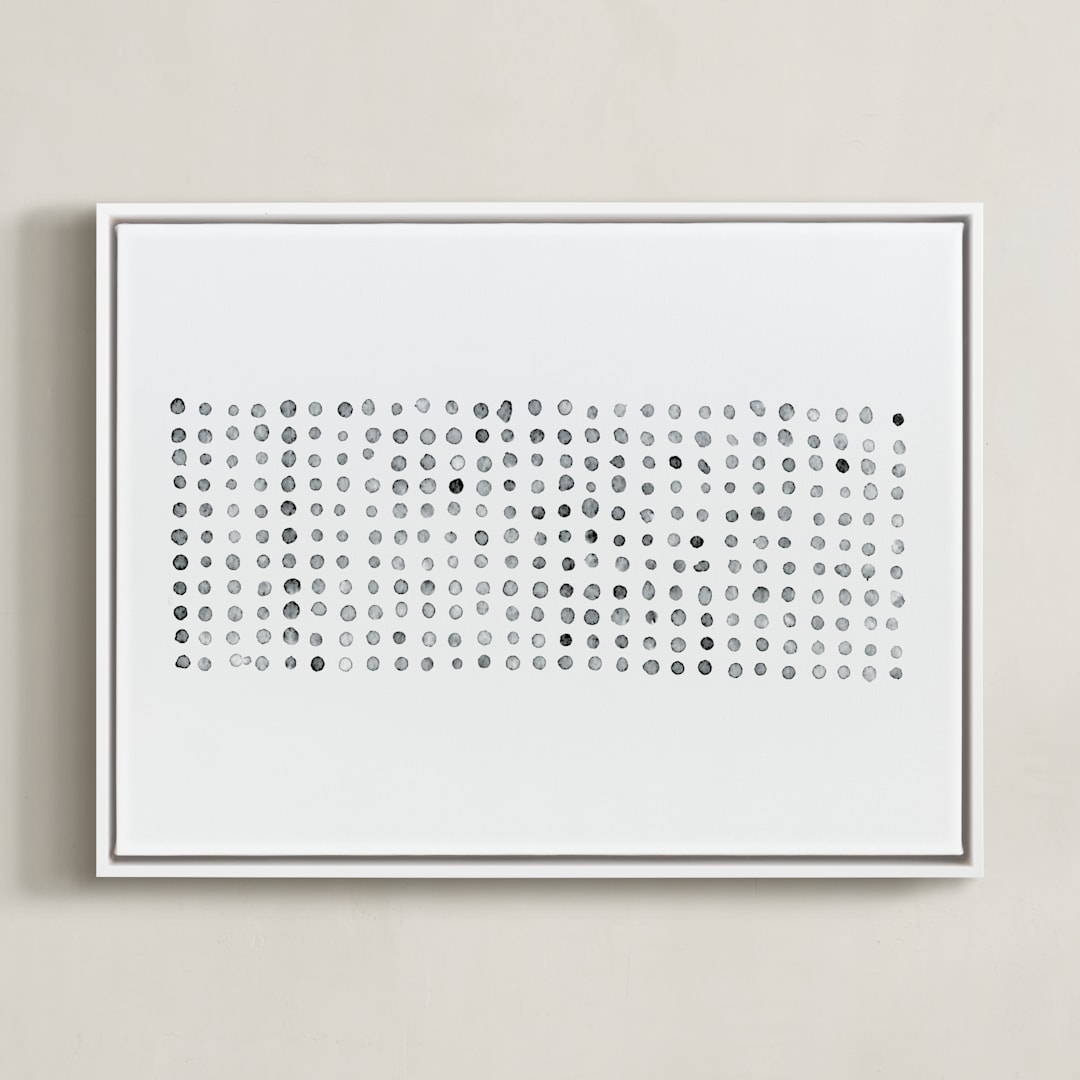 "All of the Things" - Art Print in Storm by Stephanie Nowotarski - Framed Canvas