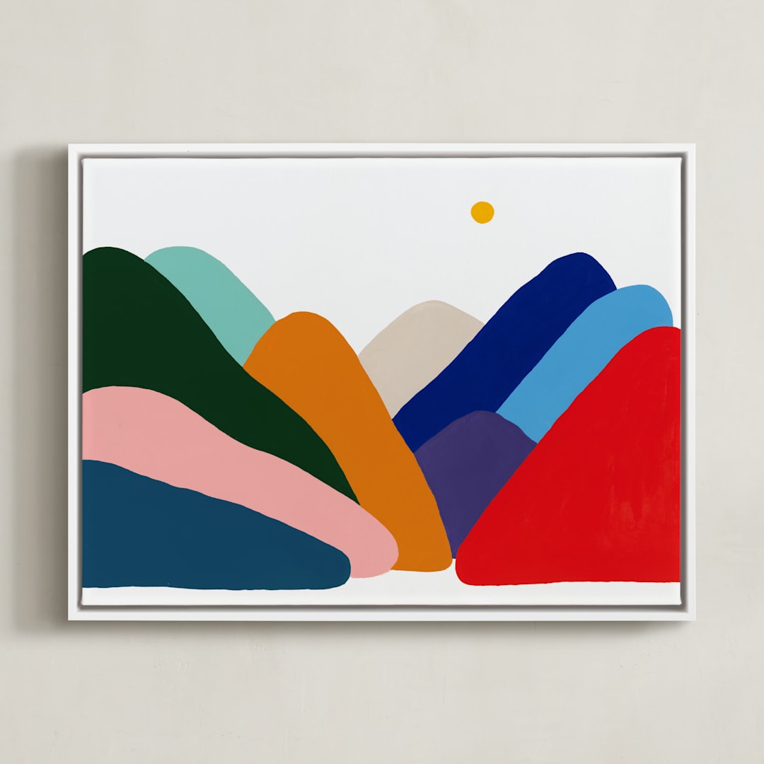"Indeed, They Are" - Art Print in Rainbow by Allison Filice - Framed Canvas