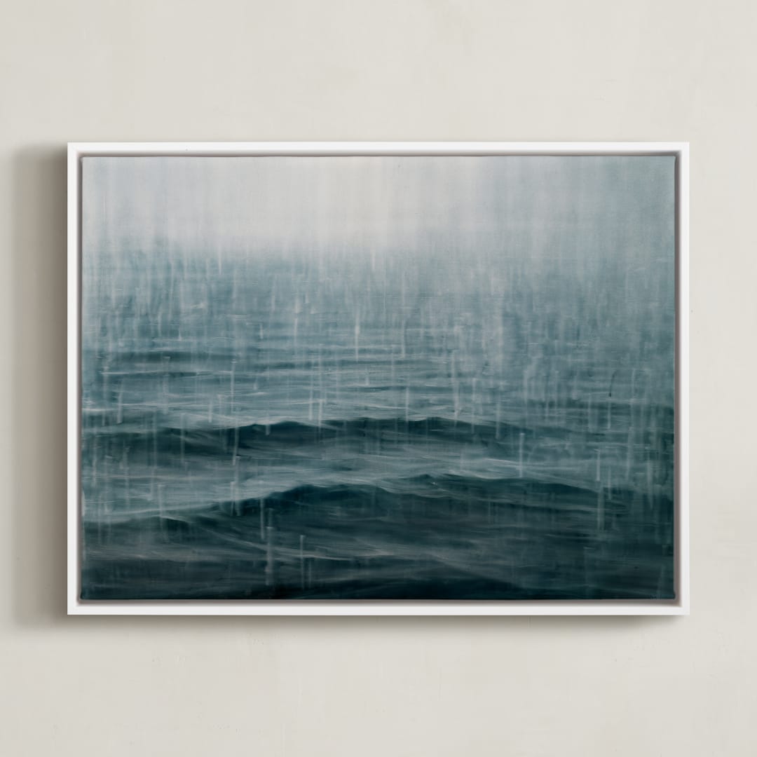 "Snows of Pend Oreille" - Art Print in Night by Brian Sostrom - Framed Canvas