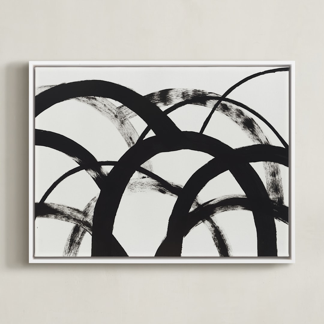 "Mountain Shadows No. 2" - Art Print in Shadow Black by Christina Flowers - Framed Canvas