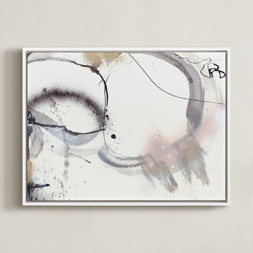 "Salty" - Art Print in Inky Black by ADRIENNE JACKSON - Framed Canvas