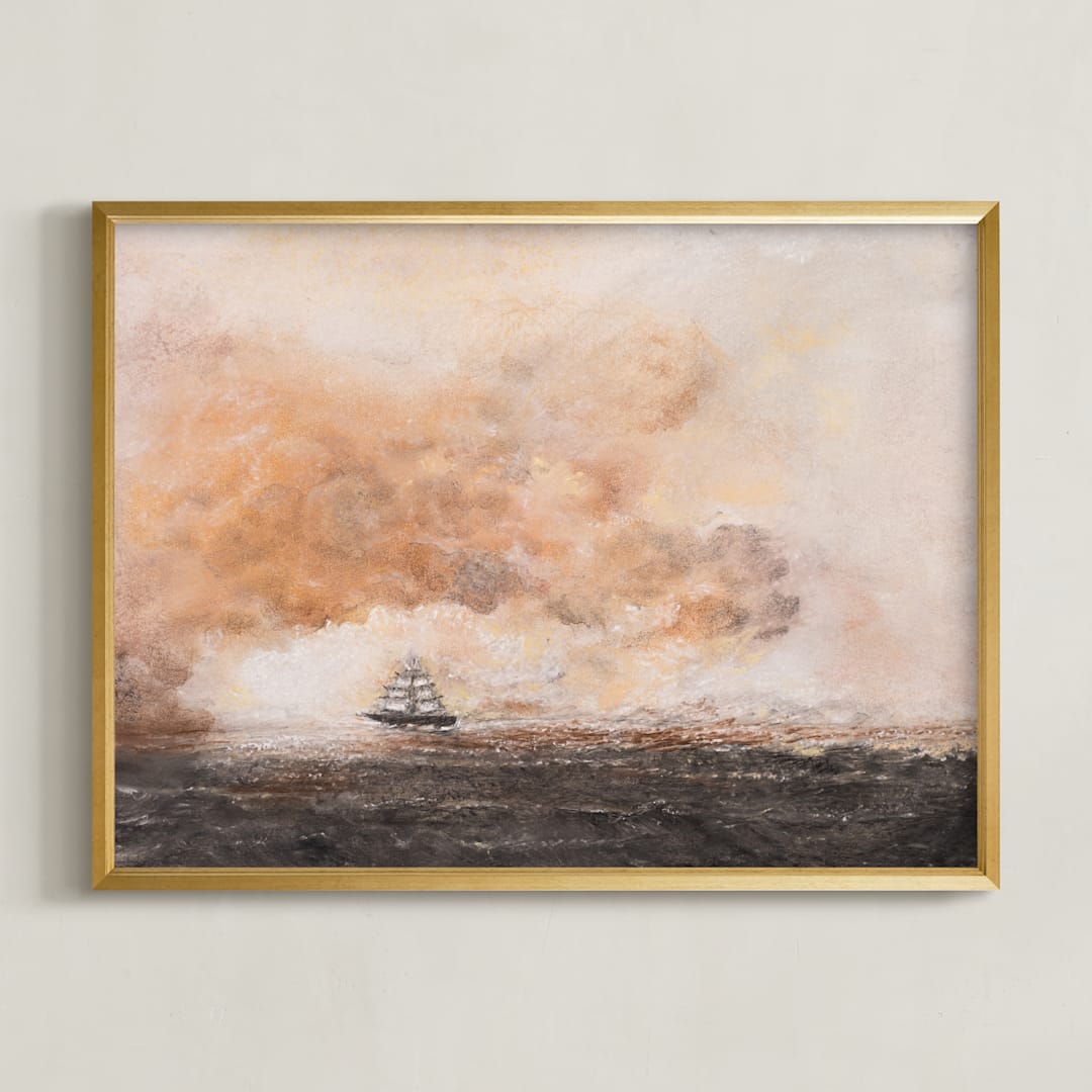 "After The Storm" - Art Print in Sunset by Ramnik Velji - Framed