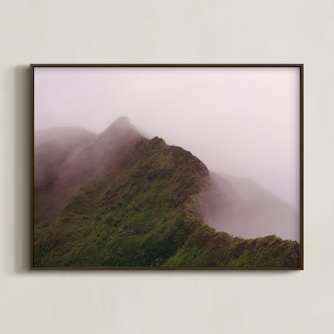 "A Restart" - Art Print in Dark Moss Green by Tania Medeiros - Framed