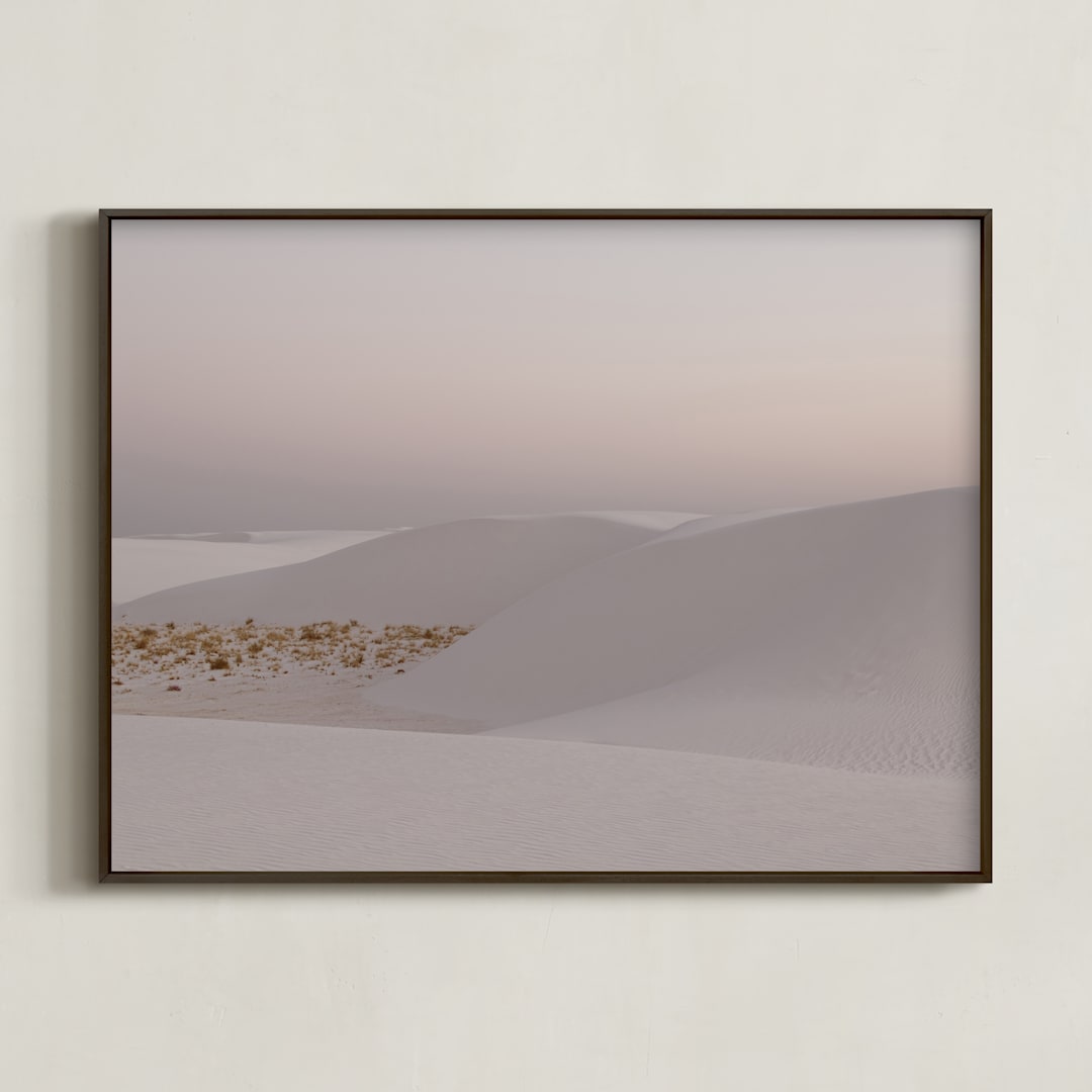 "Desert Dusk II" - Art Print in Cashmere by Tania Medeiros - Framed