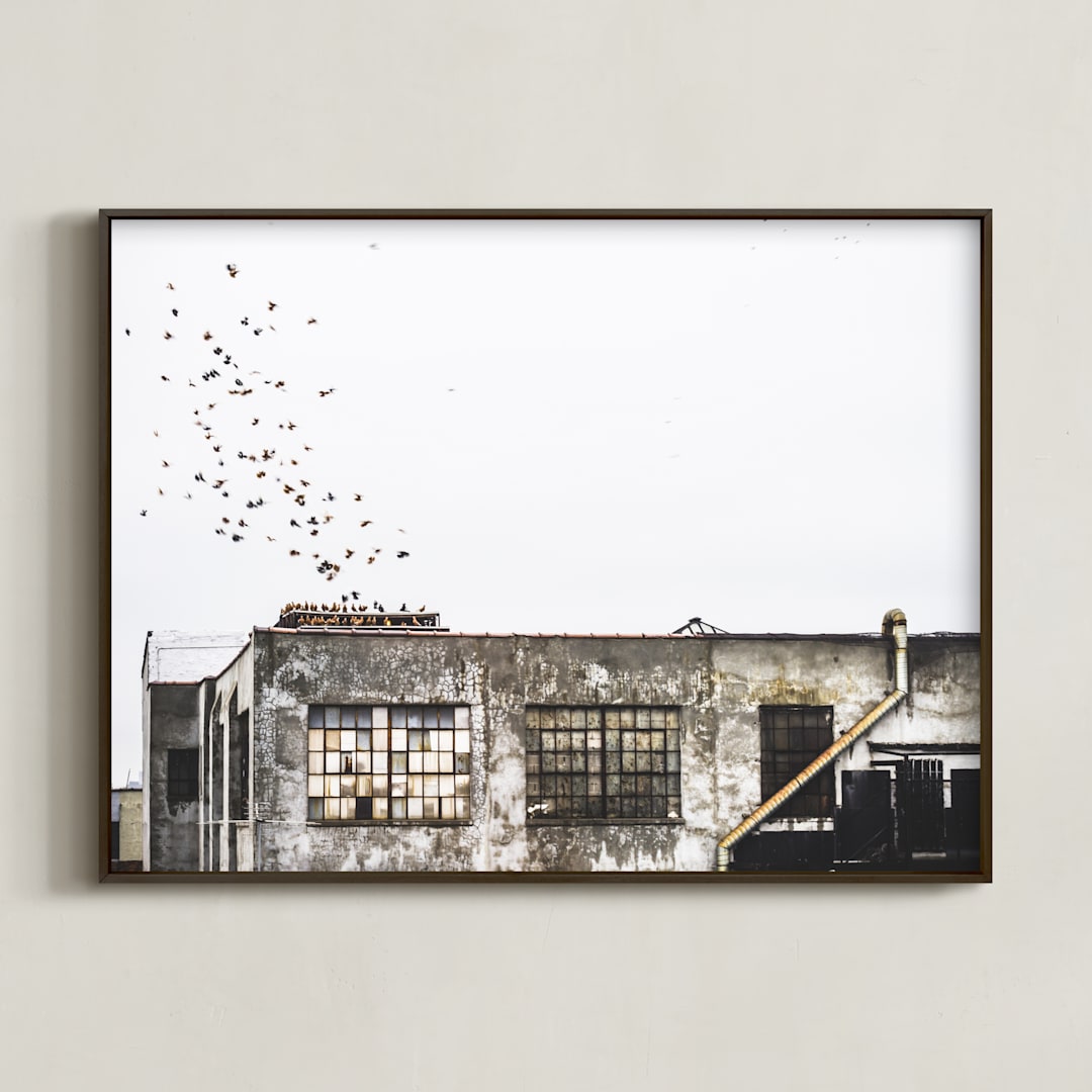 "Brooklyn" - Art Print in Winter White by Kaitlin Rebesco - Framed
