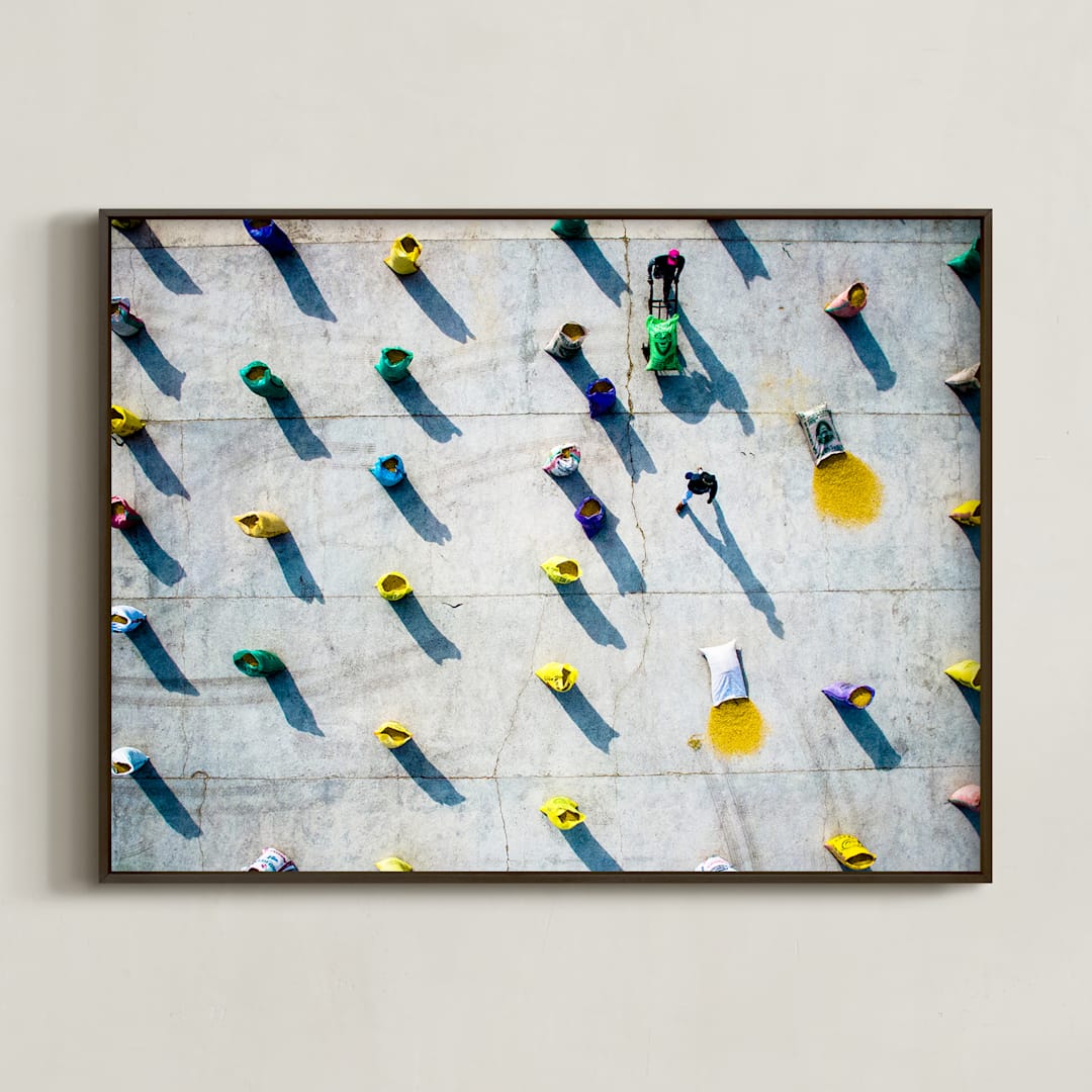 "Palay" - Art Print in Blue Tones by Hello Sophie Design Lab - Framed